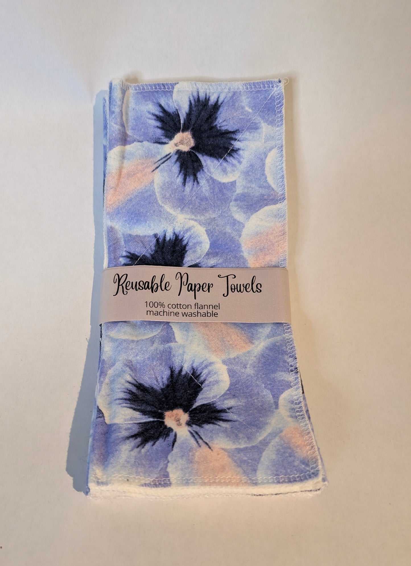 Blue Flower Reusable Paper Towels