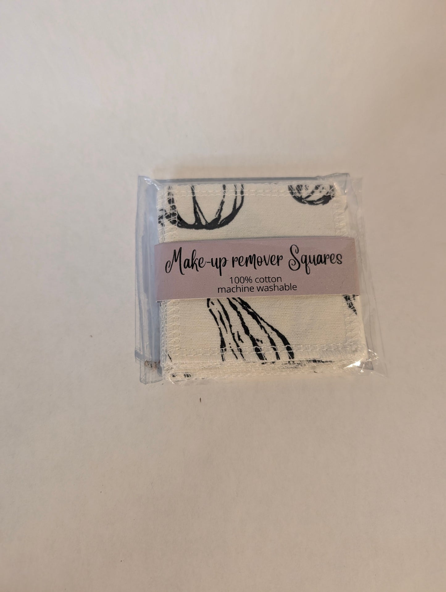 Black and White Squash Reusable Makeup Remover Squares