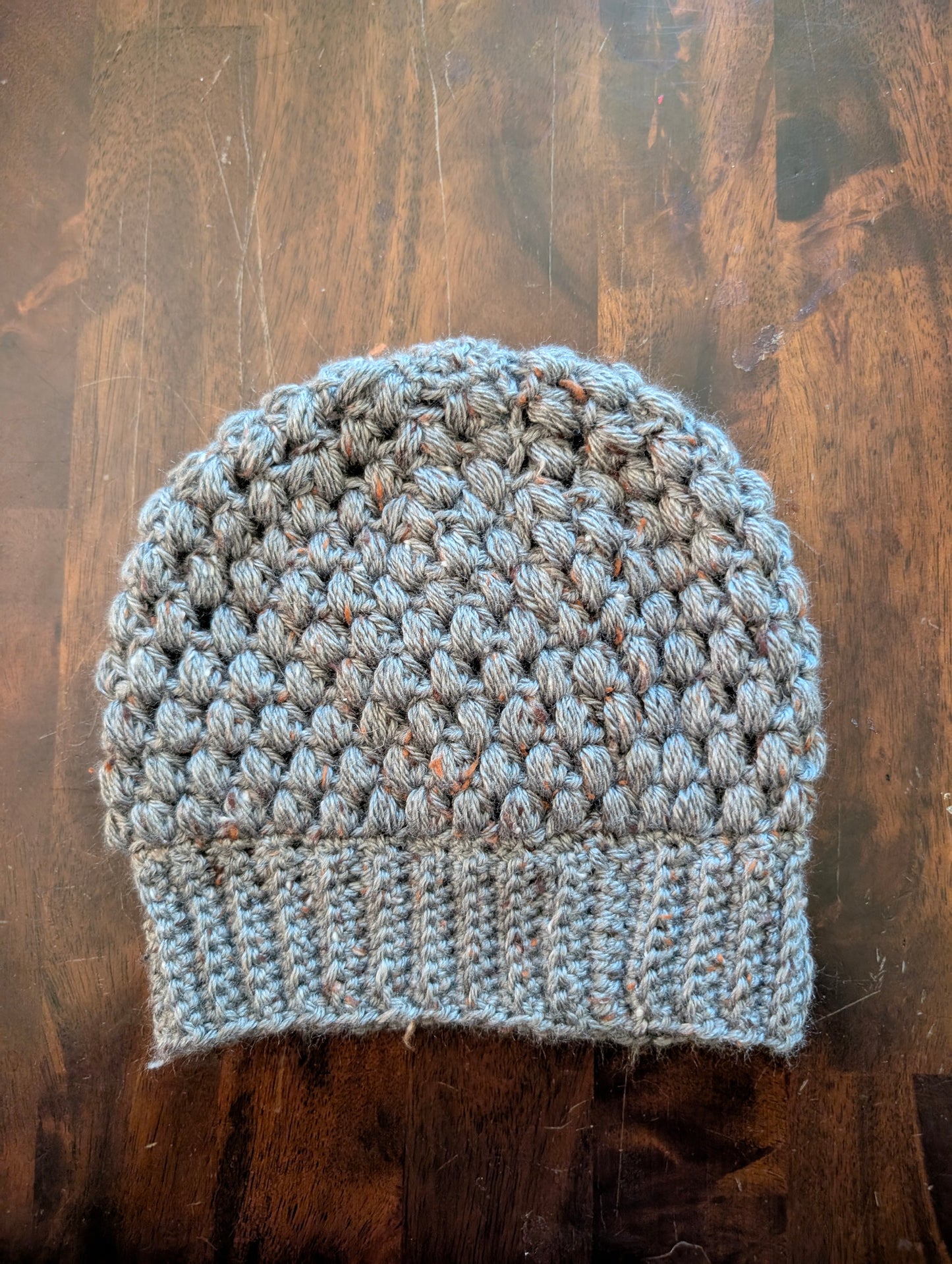 Grey Crochet Beanie