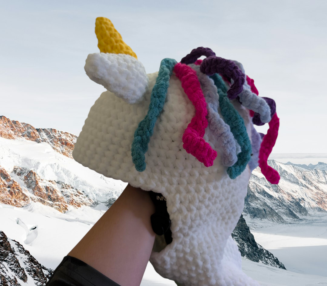 furry snowboard helmet Unicorn Ski/Snowboard Helmet Cover (short hair) – WhatCrazyLife