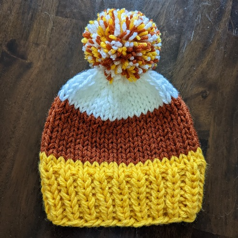 Candy Corn knit hat
